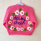 “Daisy Chain” Handmade Cardigan Size Approx 3-5 Years