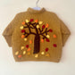 "Autumn Leaves” Handmade Cardigan Size Approx 3-4 Years