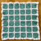 Large Green & White Squares Handmade Blanket