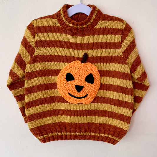 Handmade Jack-O-Lantern Jumper Size Approx 3-4 Years