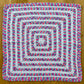 Small Handmade Baby Blanket and Hat (Rainbow/White)
