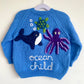 "Ocean Child” Handmade Cardigan Size Approx 3-5 Years