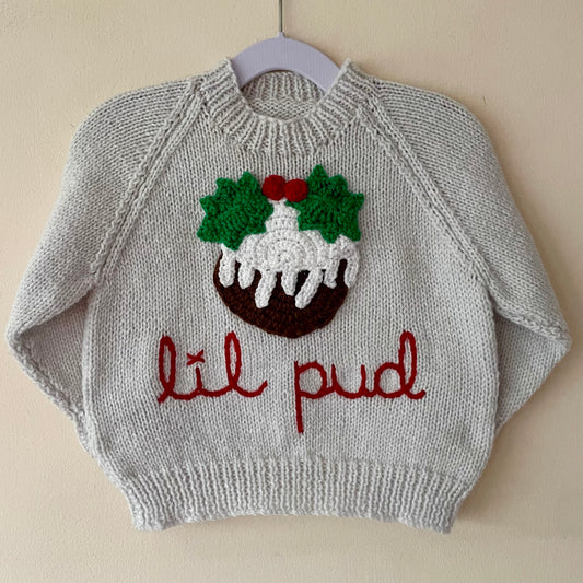 "Lil Pud" Handmade Jumper Size Approx 2-3 Years
