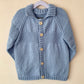 "Ocean Dream” Handmade Dark Blue Cardigan Size Approx 5-7 Years
