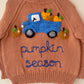 "Pumpkin Season” Handmade Cardigan Size Approx 5-7 Years