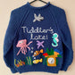 "Tiddler's Late!" Handmade Jumper Size Approx 4-6 Years
