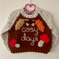 "Cosy Days" Handmade Jumper Size Approx 1-2 Years