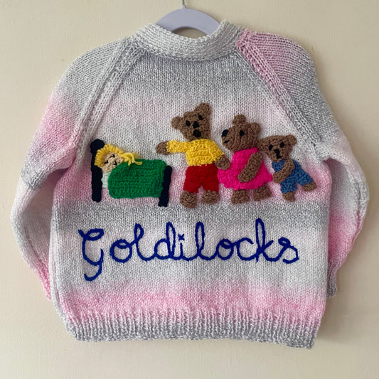 "Goldilocks” Handmade Cardigan Size Approx 3-4 Years