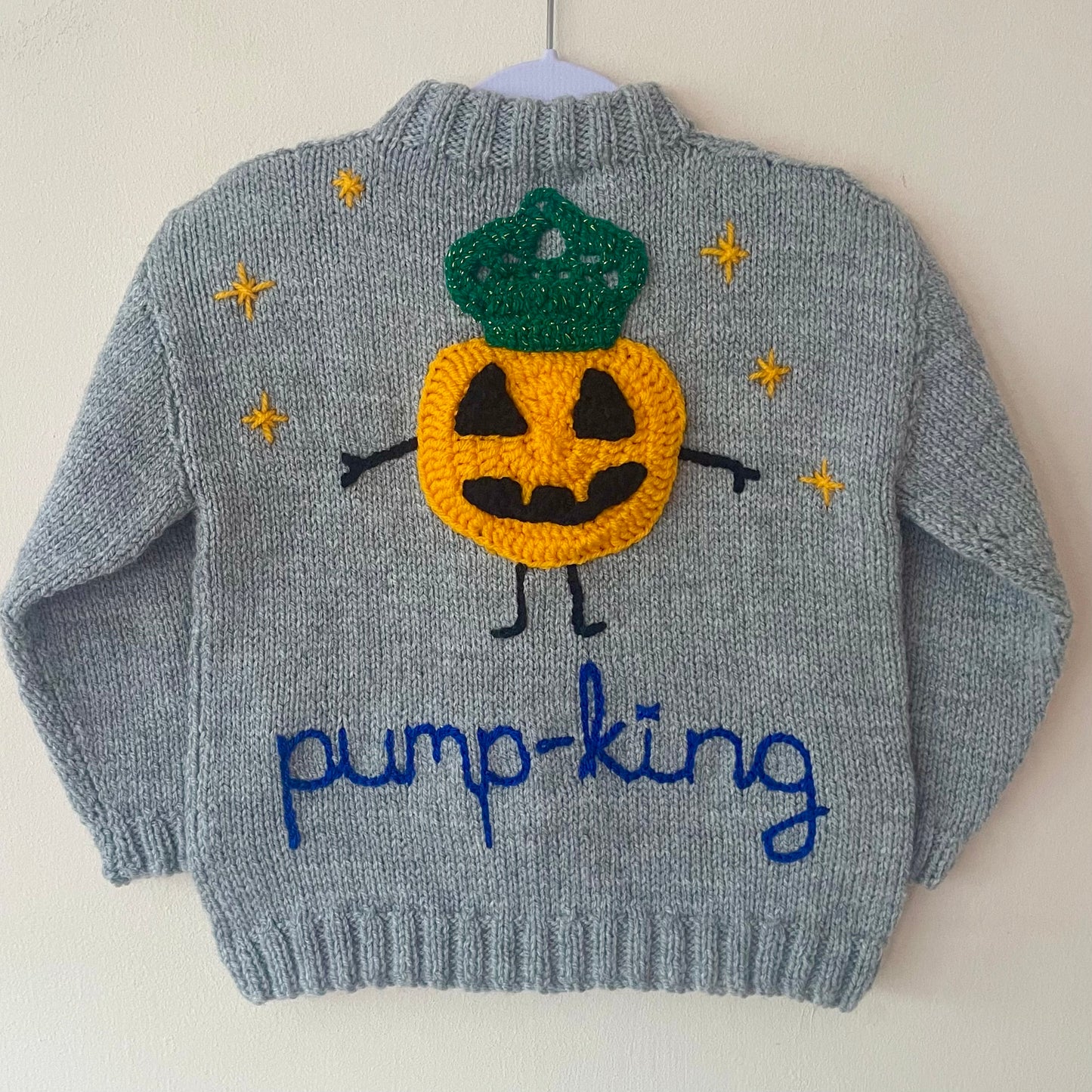 "Pump-king” Handmade Cardigan Size Approx 3-4 Years