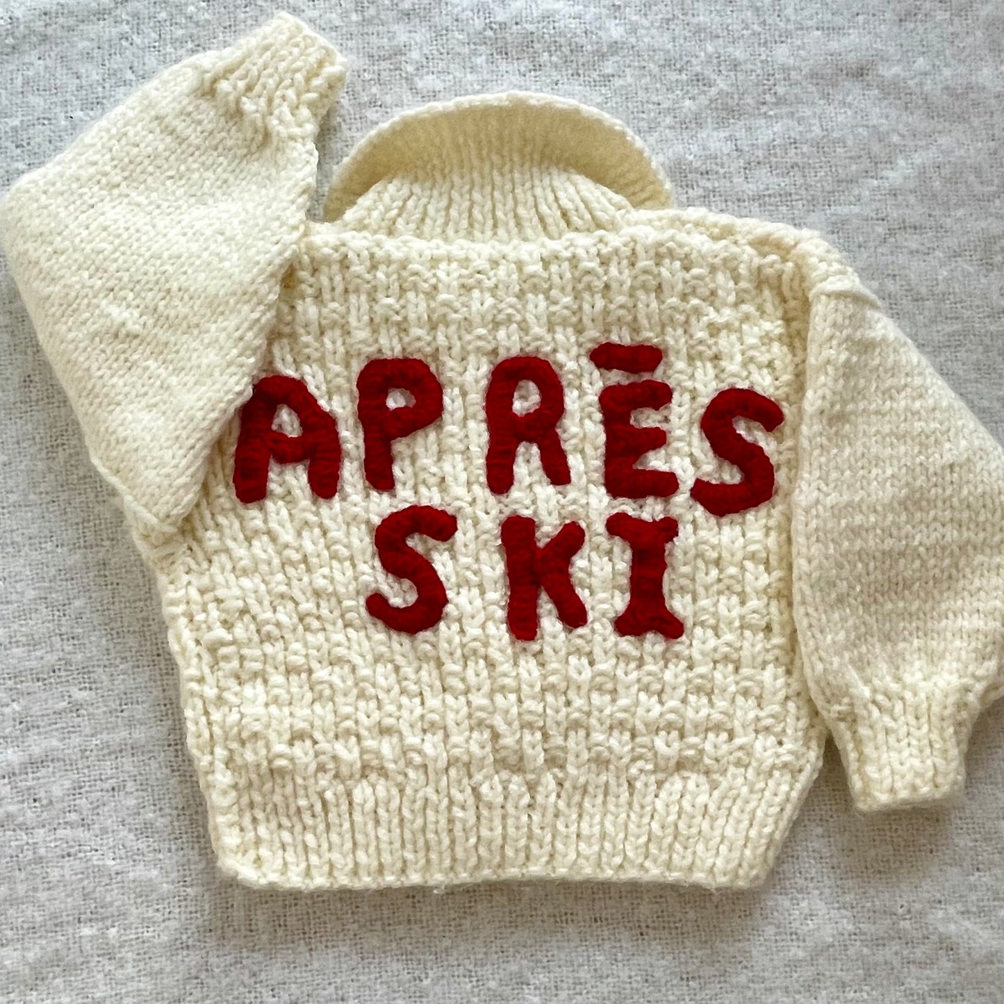 "APRES SKI" Handmade Cardigan Size Approx 4-5 Years