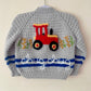 "Chug Chug” Handmade Cardigan Size Approx 1-2 Years