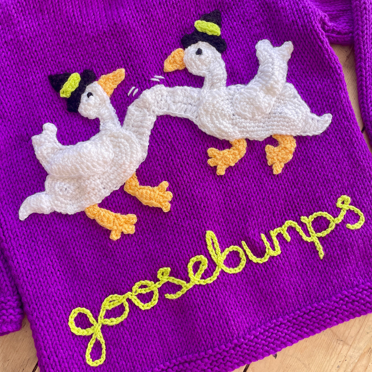 "Goosebumps" Handmade Cardigan Size Approx 3-5 Years