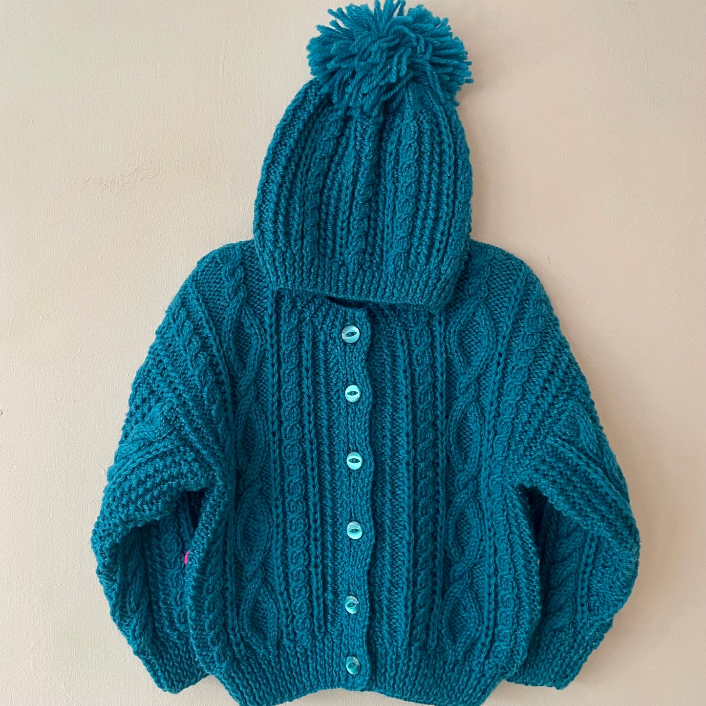 "Sport D'Hiver" Handmade Cardigan Size Approx 3-4 Years