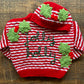 "Jolly Holly" Handmade Cardigan Size Approx 12-18 Months