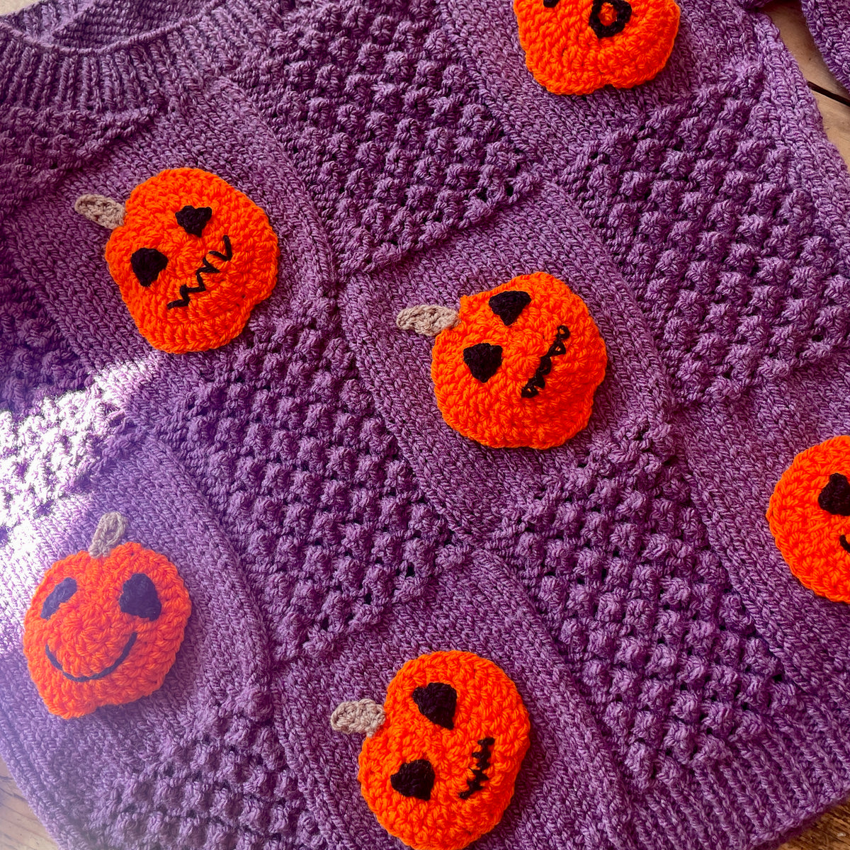 Handmade Pumpkins Jumper Size Approx 8-10 Years