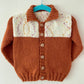 "Pumpkin” Handmade Cardigan Size Approx 6-12 Months