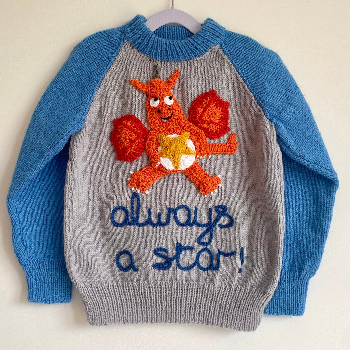 "Always A Star" Handmade Jumper Size Approx 5-7 Years