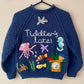 "Tiddler's Late!" Handmade Jumper Size Approx 4-6 Years