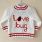 "Love Bug” Handmade Cardigan Size Approx 1-2 Years