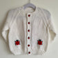 "Love Bug" Handmade Cardigan Size Approx 1-2 Years