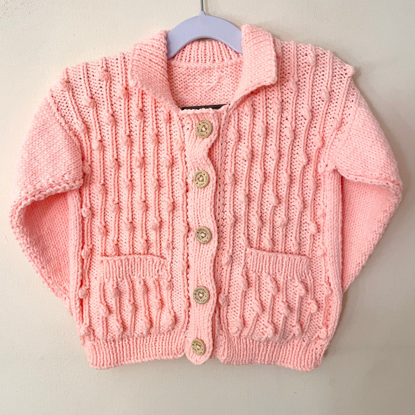 “Babyccino Club” Handmade Cardigan Size Approx 2-4 Years