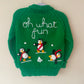 "Oh What Fun” Handmade Cardigan Size Approx 2-3 Years