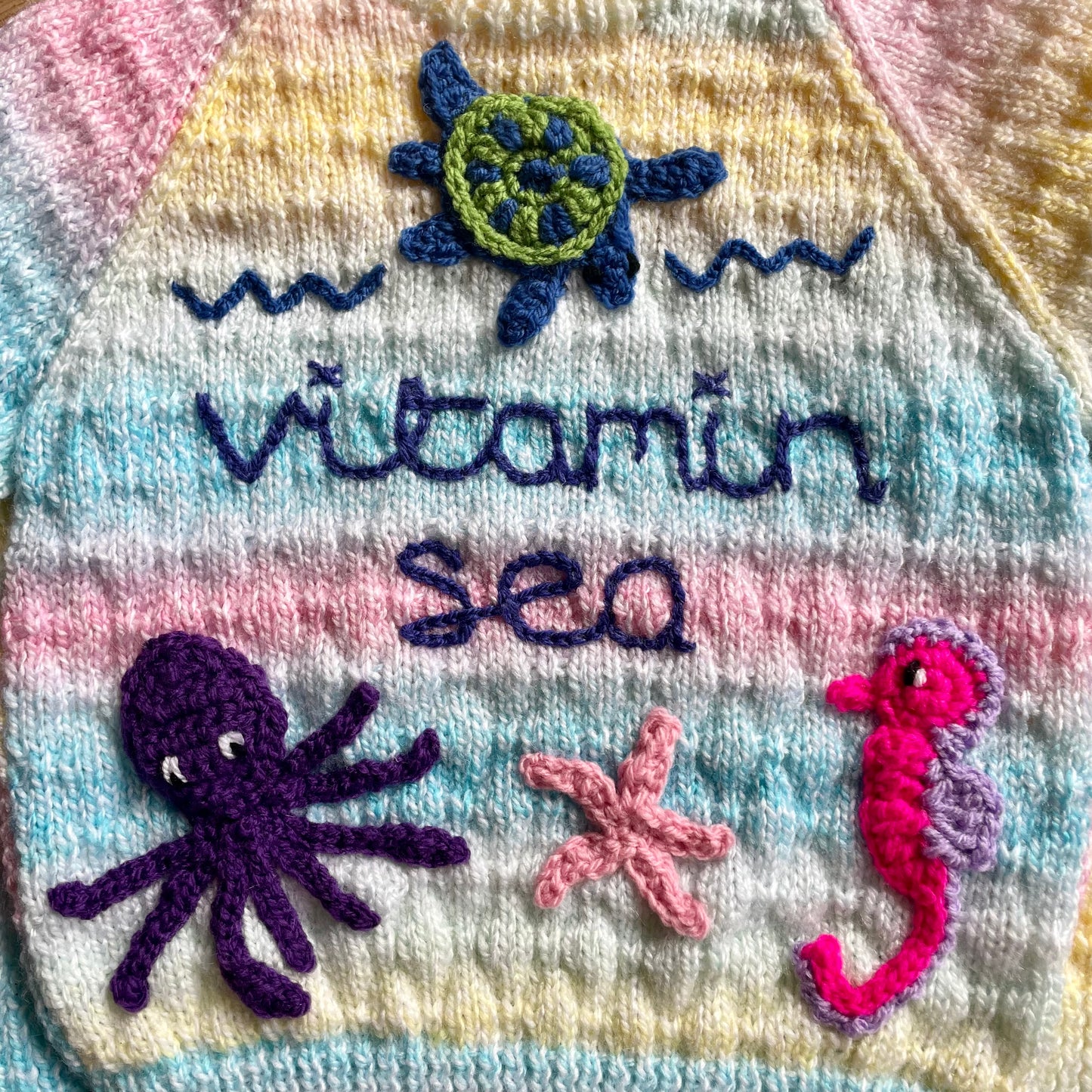 "Vitamin Sea" Handmade Jumper Size Approx 2-3 Years