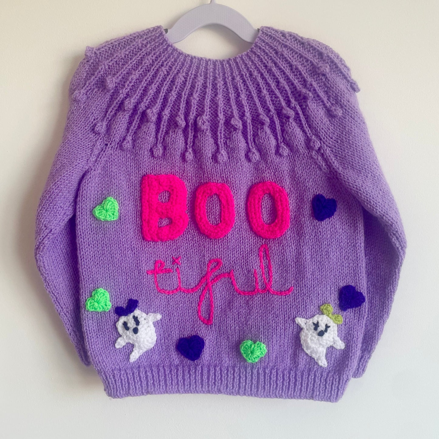"BOOtiful” Handmade Cardigan Size Approx 3-4 Years