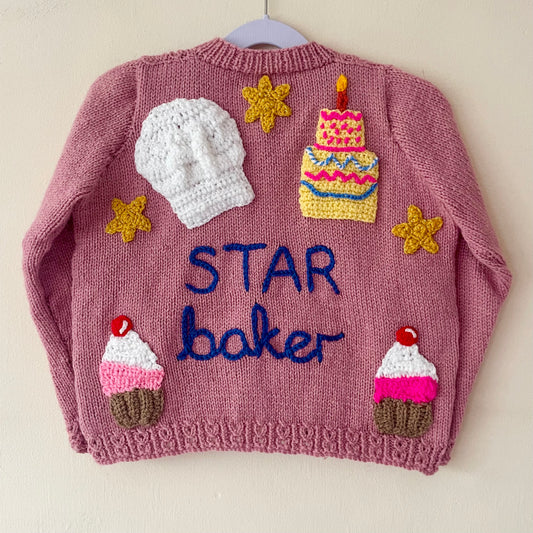 "STAR Baker” Handmade Cardigan Size Approx 4-6 Years