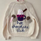 "Hot Chocolate Club” Handmade Cardigan Size Approx 6-8 Years