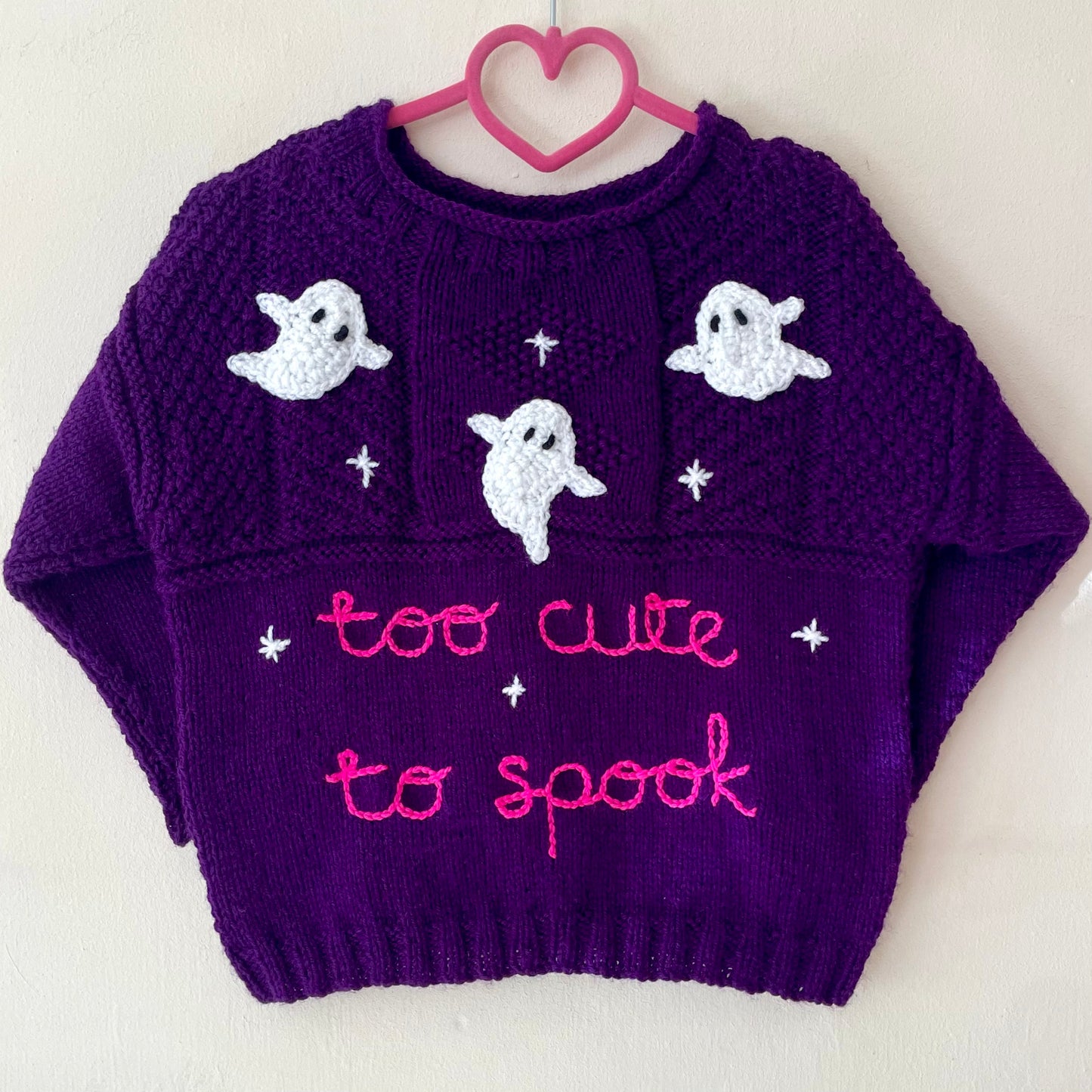 "Too Cute To Spook" Handmade Jumper Size Approx 3-5 Years