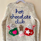 "Hot Chocolate Club" Handmade Jumper Dress Size Approx 5-7 Years