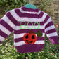 "BOO!” Handmade Striped Cardigan Size Approx 0-6 Months