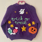 "Trick or Treat” Handmade Cardigan Size Approx 3-5 Years