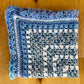 Small Handmade Baby Blanket and Hat (Blue/White)