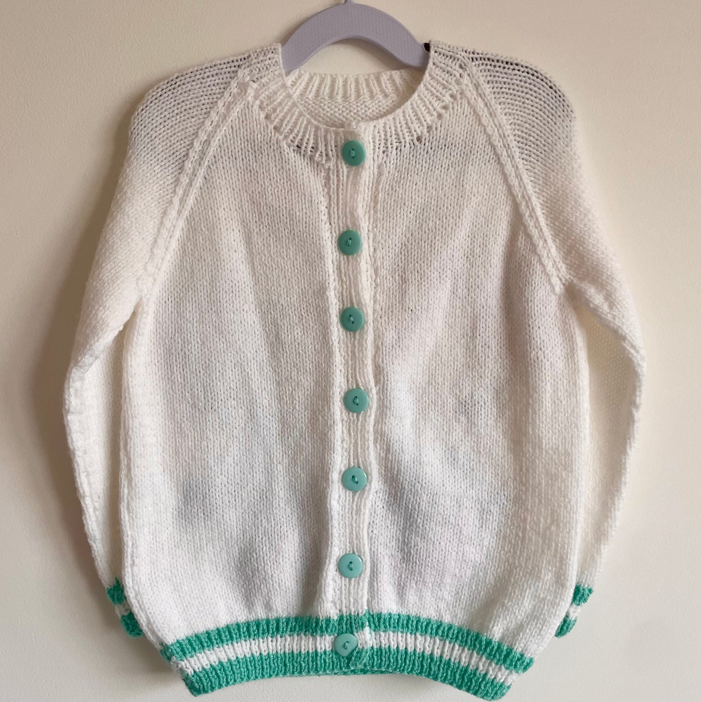 "Who's Come To Tea?" Handmade Cardigan Size Approx 4-5 Years