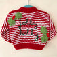 "Jolly Holly" Handmade Cardigan Size Approx 12-18 Months