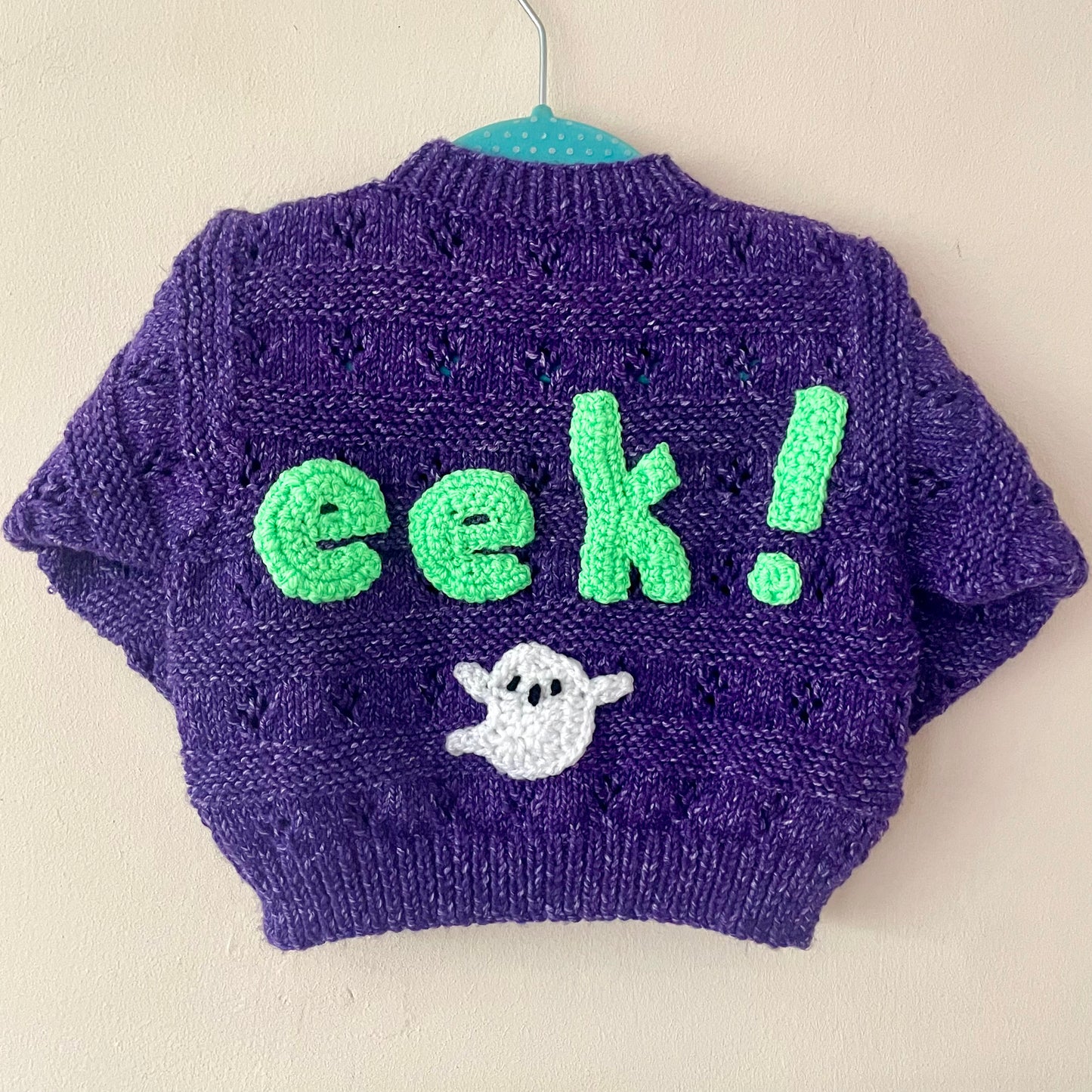 "eek!” Handmade Cardigan Size Approx 1-2 Years
