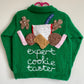 "Expert Cookie Taster" Handmade Cardigan Size Approx 2.5-3.5 Years