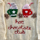 🎄Day 7🎄“Hot Chocolate Club” Christmas Handmade Jumper Ladies Size L