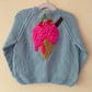 "Ice Cream Club" Handmade Cardigan Size Approx 3-5 Years