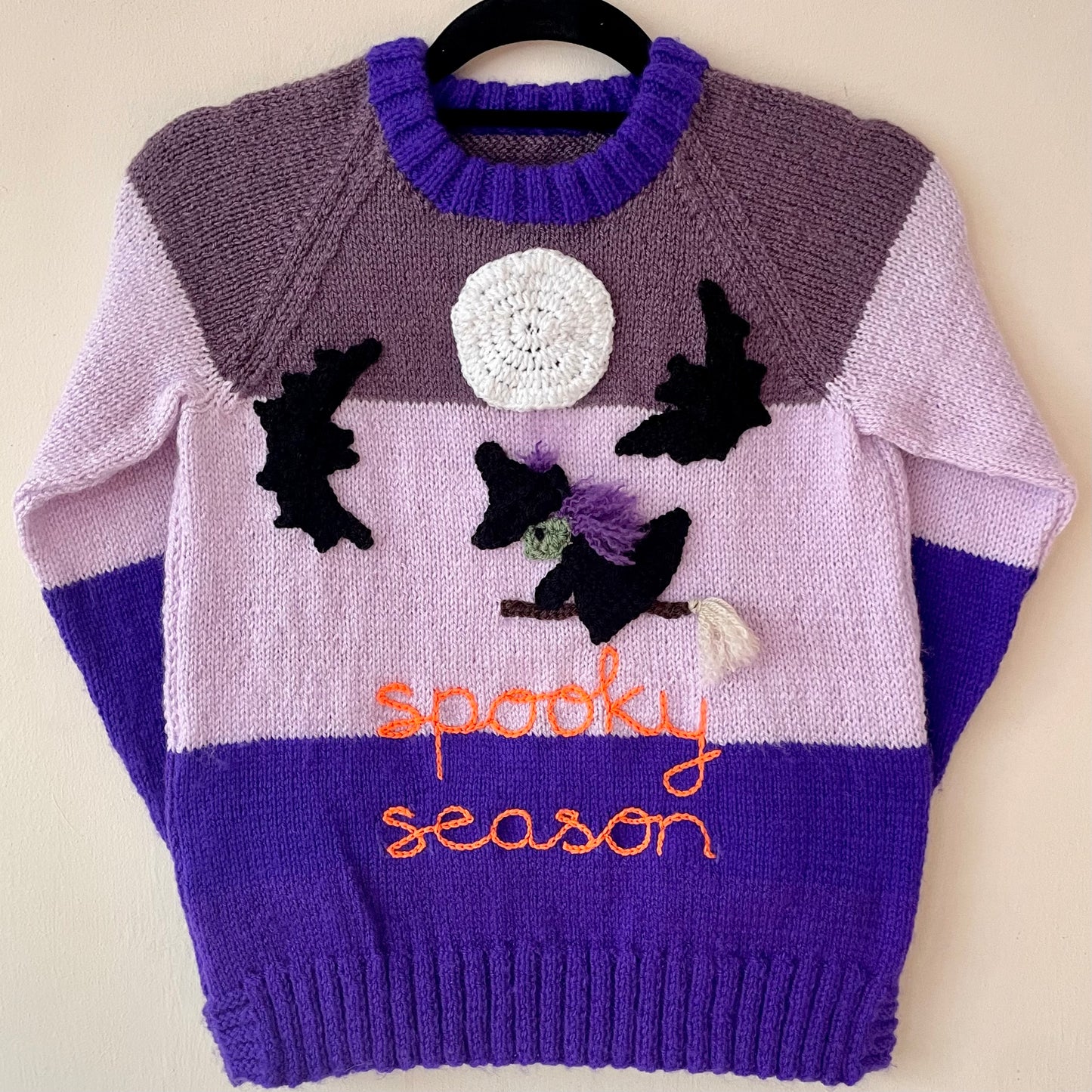 "Spooky Season" Handmade Jumper Size Approx 8-10 Years
