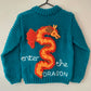 "Enter The Dragon" Handmade Cardigan Size Approx 5-7 Years