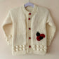 "Love Bug” Handmade Cardigan Size Approx 1-2 Years