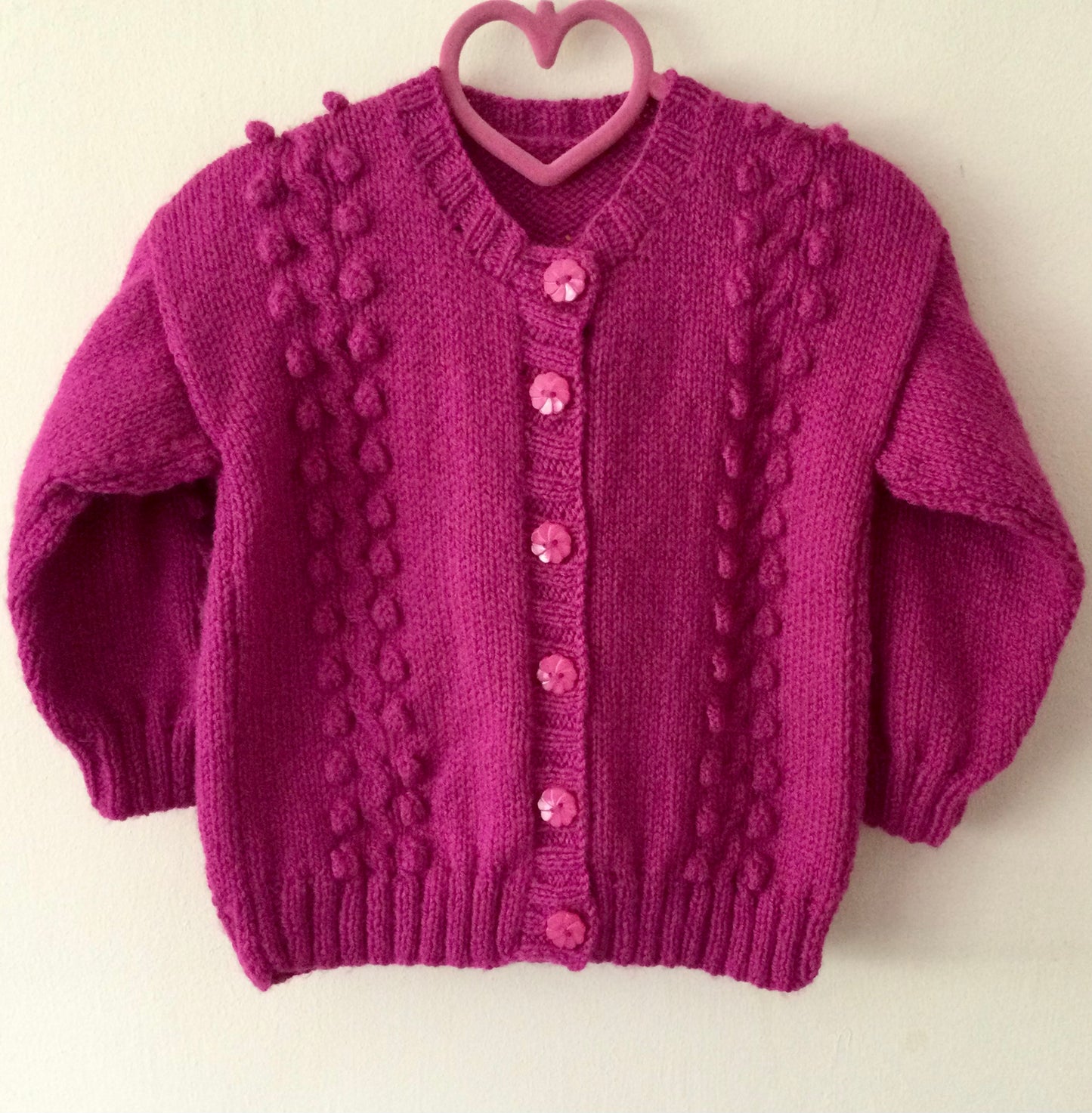 "Trick or Treat” Handmade Cardigan Size Approx 2-3 Years