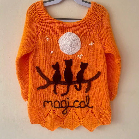 "Magical" Handmade Jumper Size Approx 3-4 Years