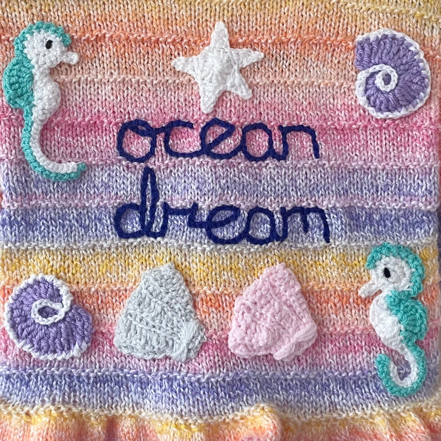 "Ocean Dream" Handmade Cardigan Size Approx 1-2 Years