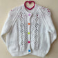 "Be Cute Eat Fruit" Handmade Cardigan Size Approx 3-4 Years