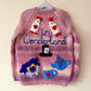 "In Wonderland” Handmade Cardigan Size Approx 6-8 Years
