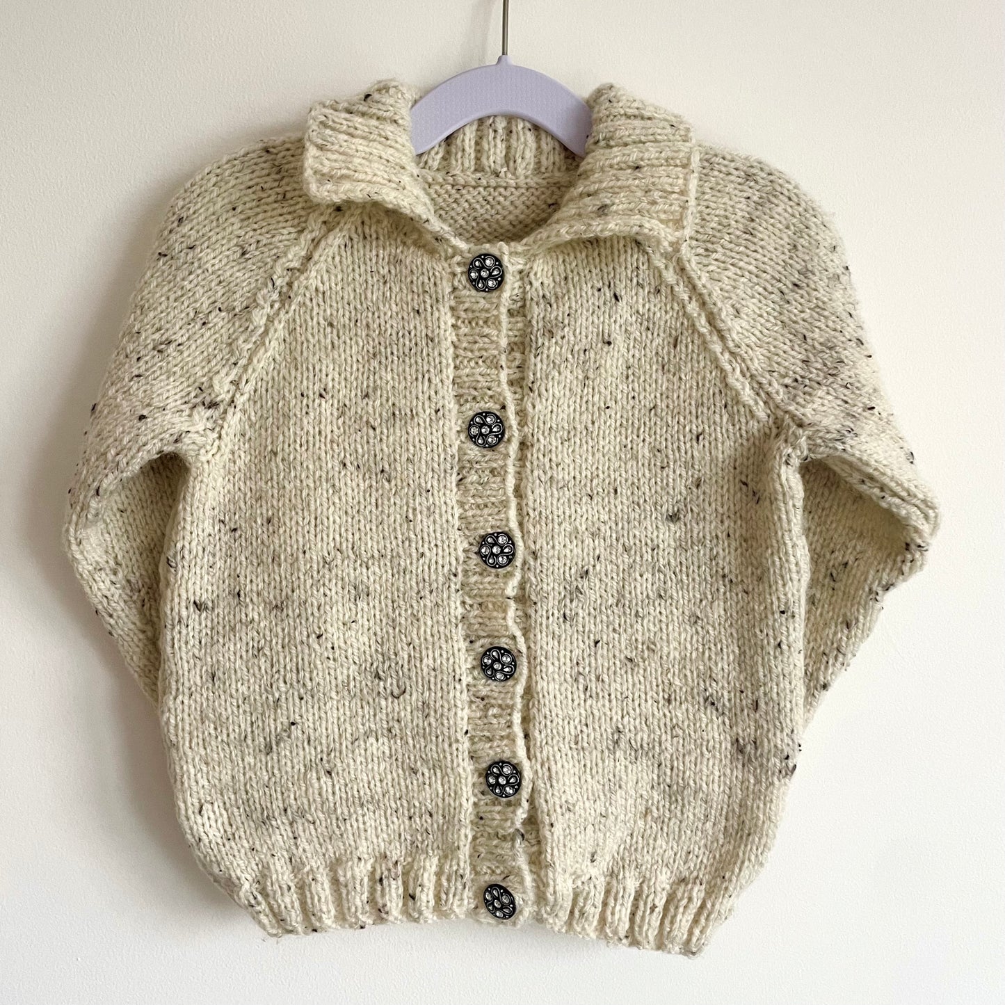 "Sleigh Ride” Handmade Cardigan Size Approx 3-4 Years